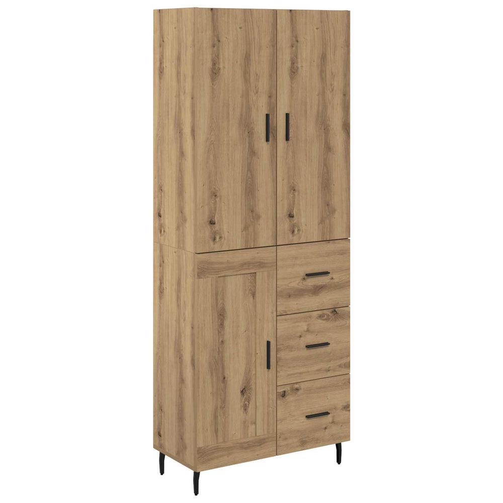 Aukštas spintelė 2 pcs Amatininkų ąžuolas 69,5 x 34 x 180 cm