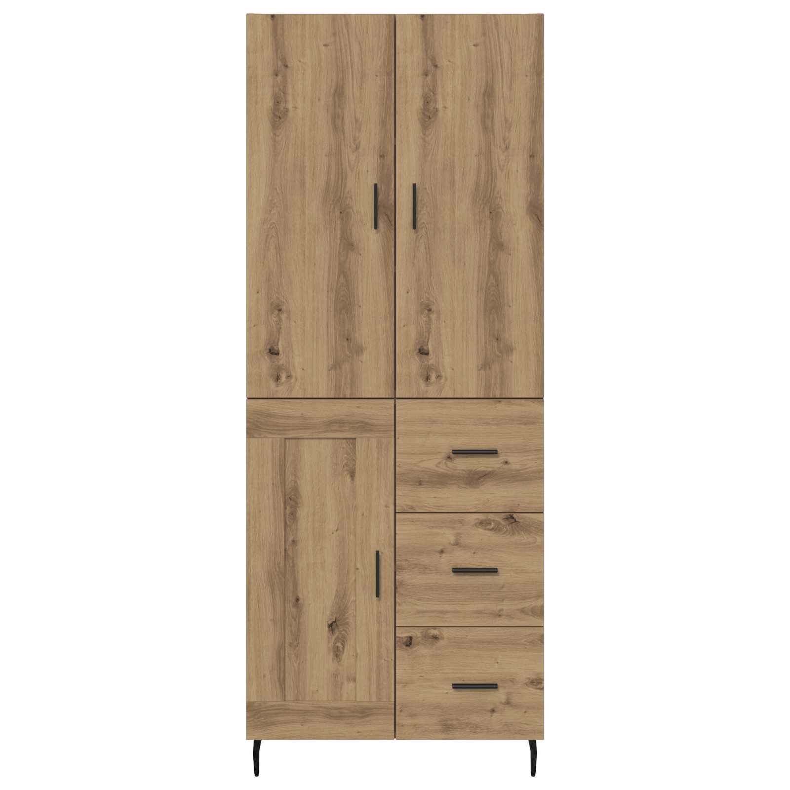 Aukštas spintelė 2 pcs Amatininkų ąžuolas 69,5 x 34 x 180 cm