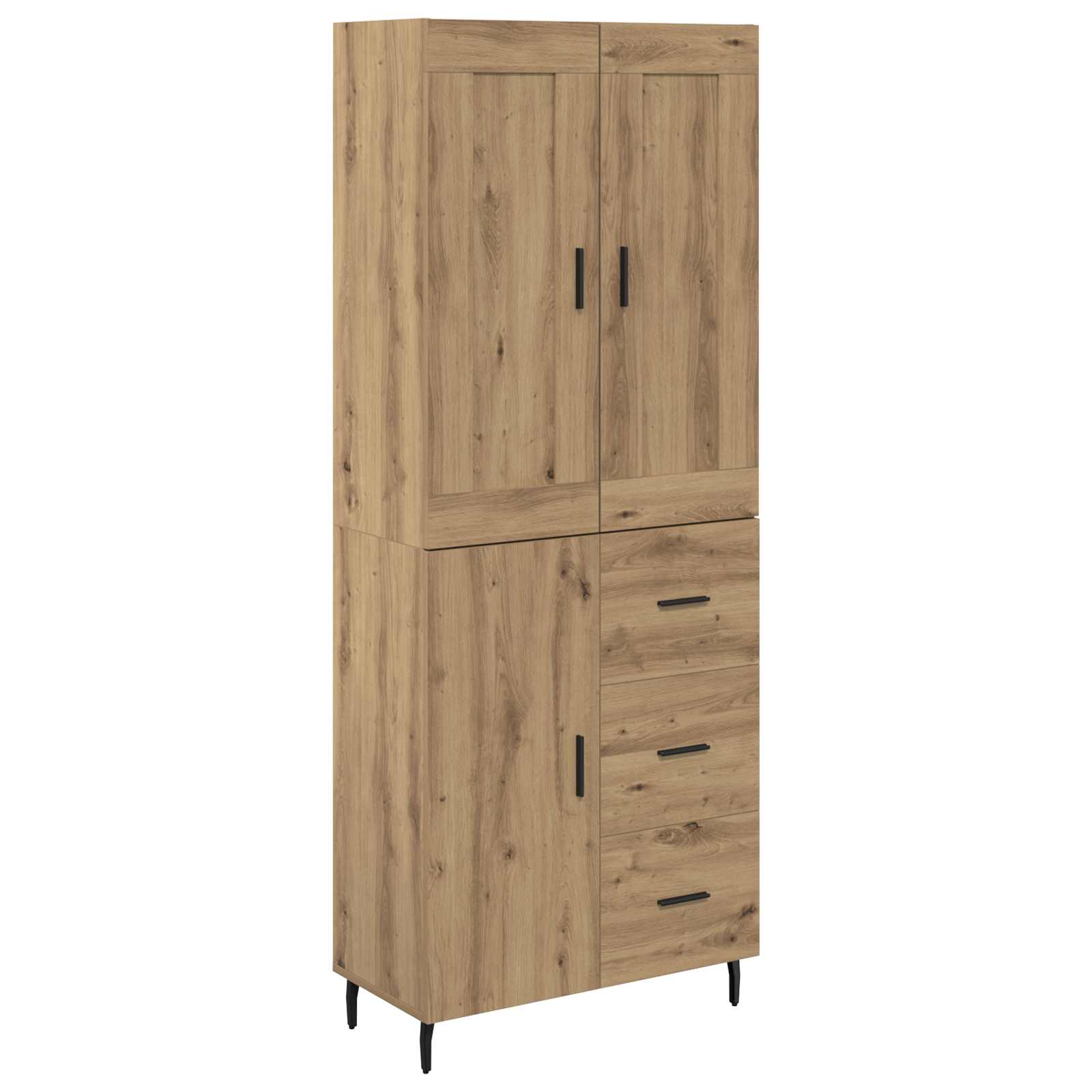 Aukštas spintelė 2 pcs Amatininkų ąžuolas 69,5 x 34 x 180 cm