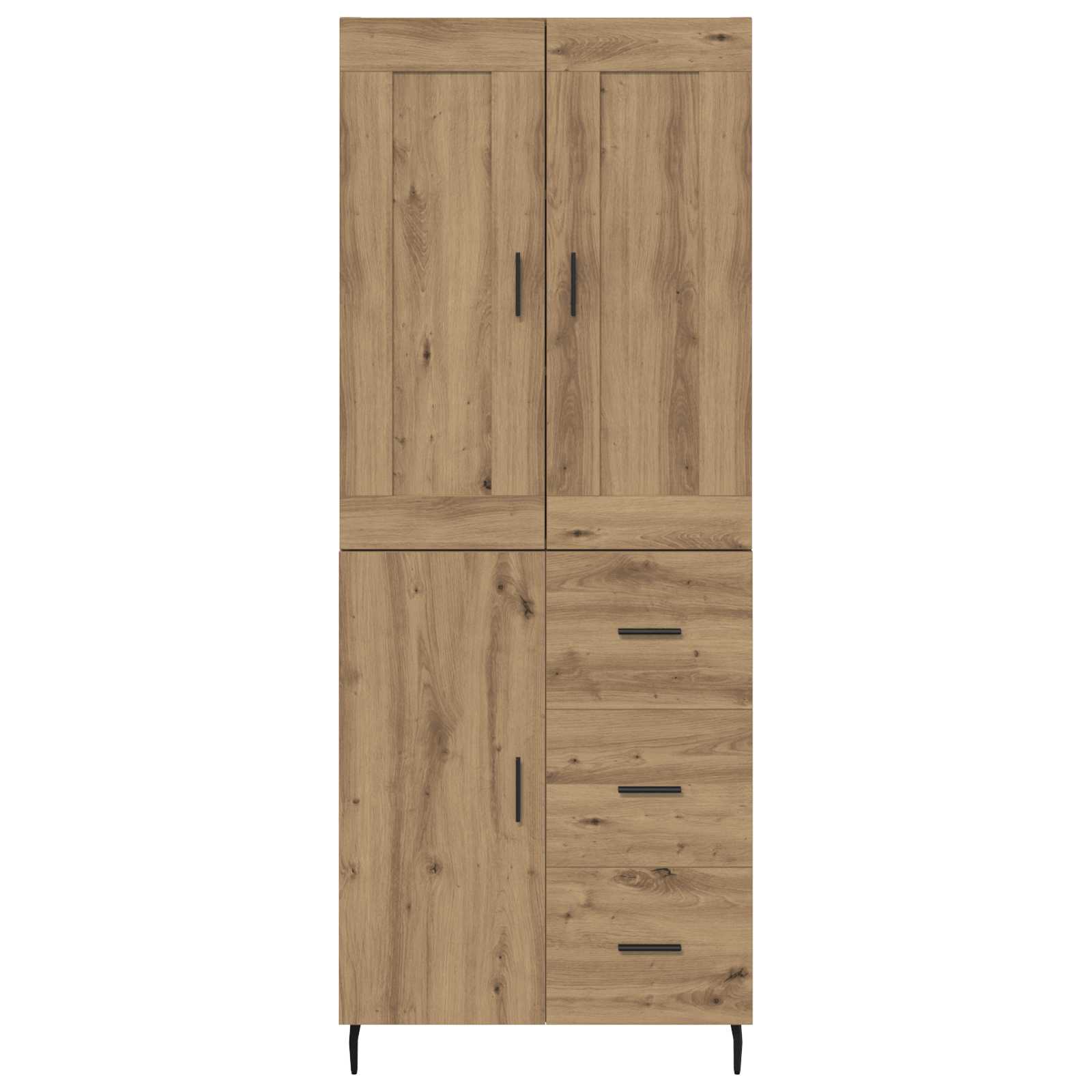 Aukštas spintelė 2 pcs Amatininkų ąžuolas 69,5 x 34 x 180 cm