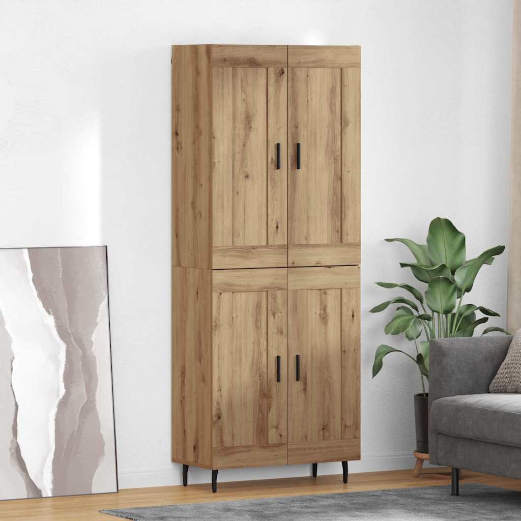 Aukštas spintelė 2 pcs Amatininkų ąžuolas 69,5 x 34 x 180 cm