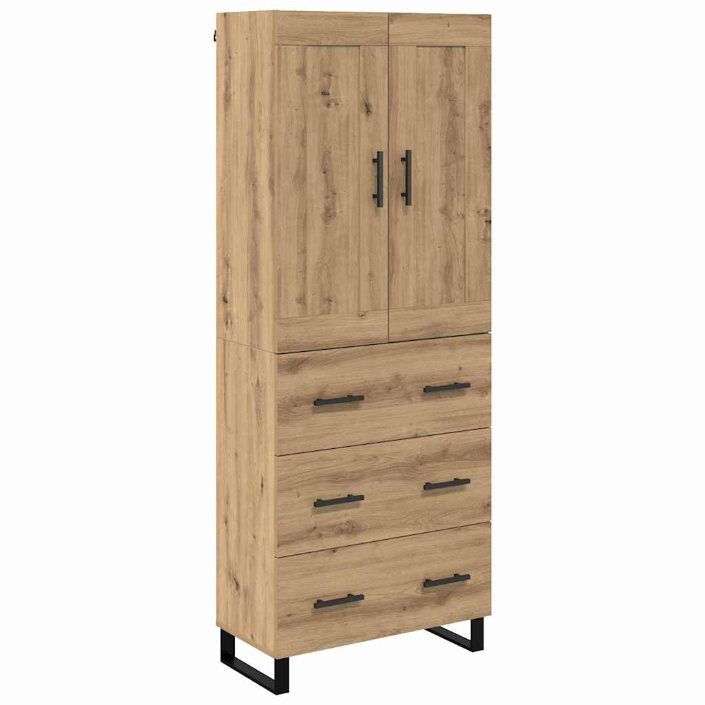 Aukštas spintelė 2 pcs Amatininkų ąžuolas 69,5 x 34 x 180 cm