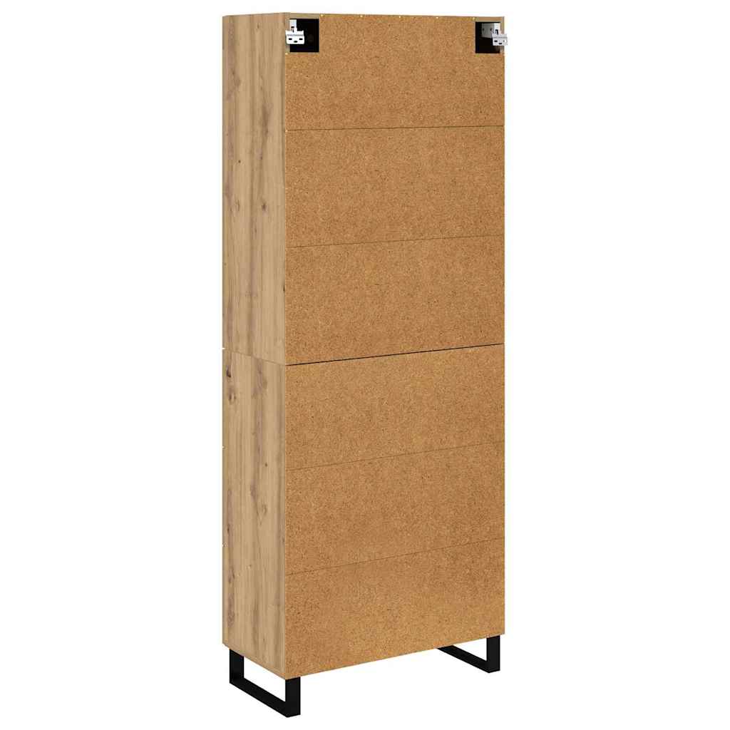 Aukštas spintelė 2 pcs Amatininkų ąžuolas 69,5 x 34 x 180 cm
