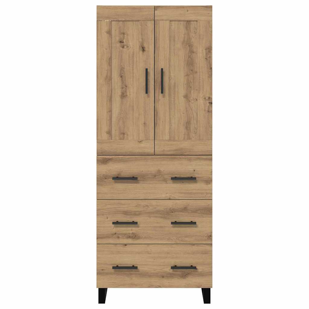 Aukštas spintelė 2 pcs Amatininkų ąžuolas 69,5 x 34 x 180 cm