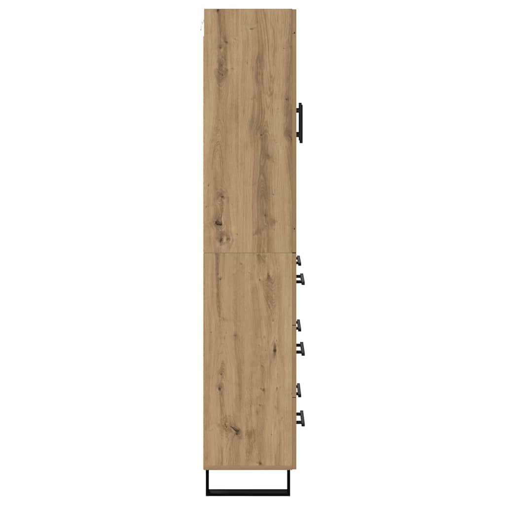 Aukštas spintelė 2 pcs Amatininkų ąžuolas 69,5 x 34 x 180 cm