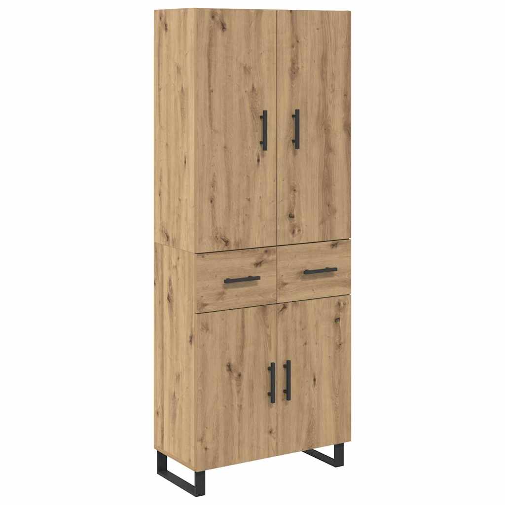 Aukštas spintelė 2 pcs Amatininkų ąžuolas 69,5 x 34 x 180 cm