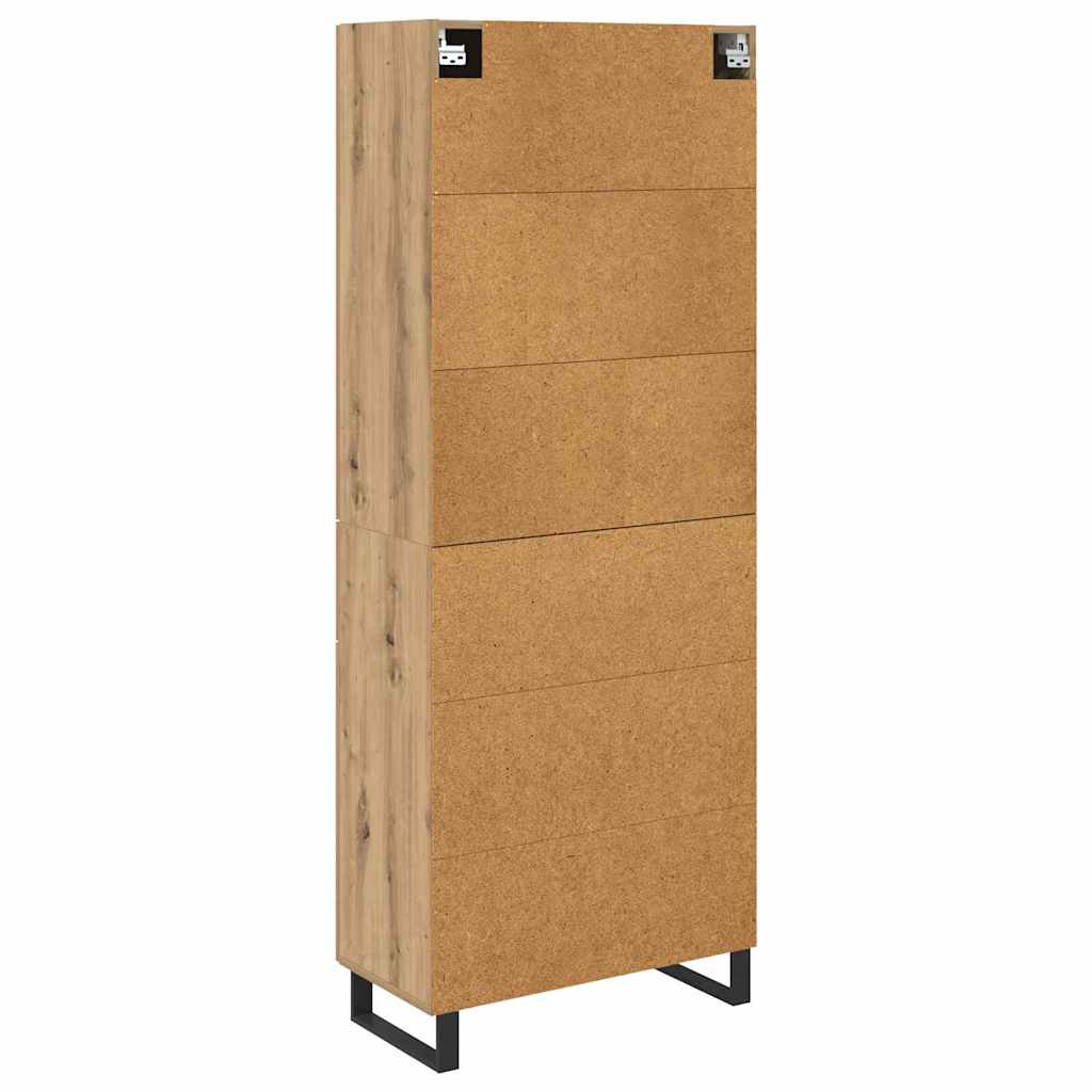 Aukštas spintelė 2 pcs Amatininkų ąžuolas 69,5 x 34 x 180 cm