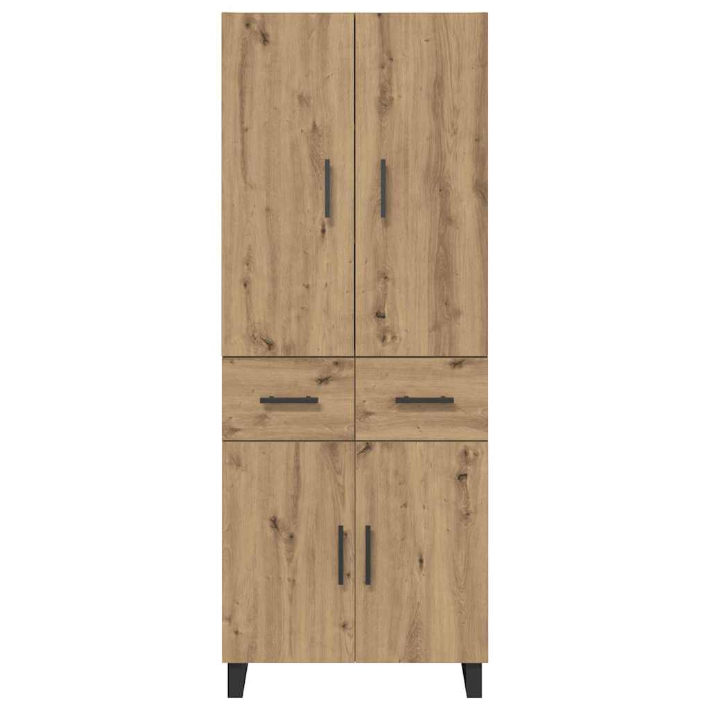 Aukštas spintelė 2 pcs Amatininkų ąžuolas 69,5 x 34 x 180 cm