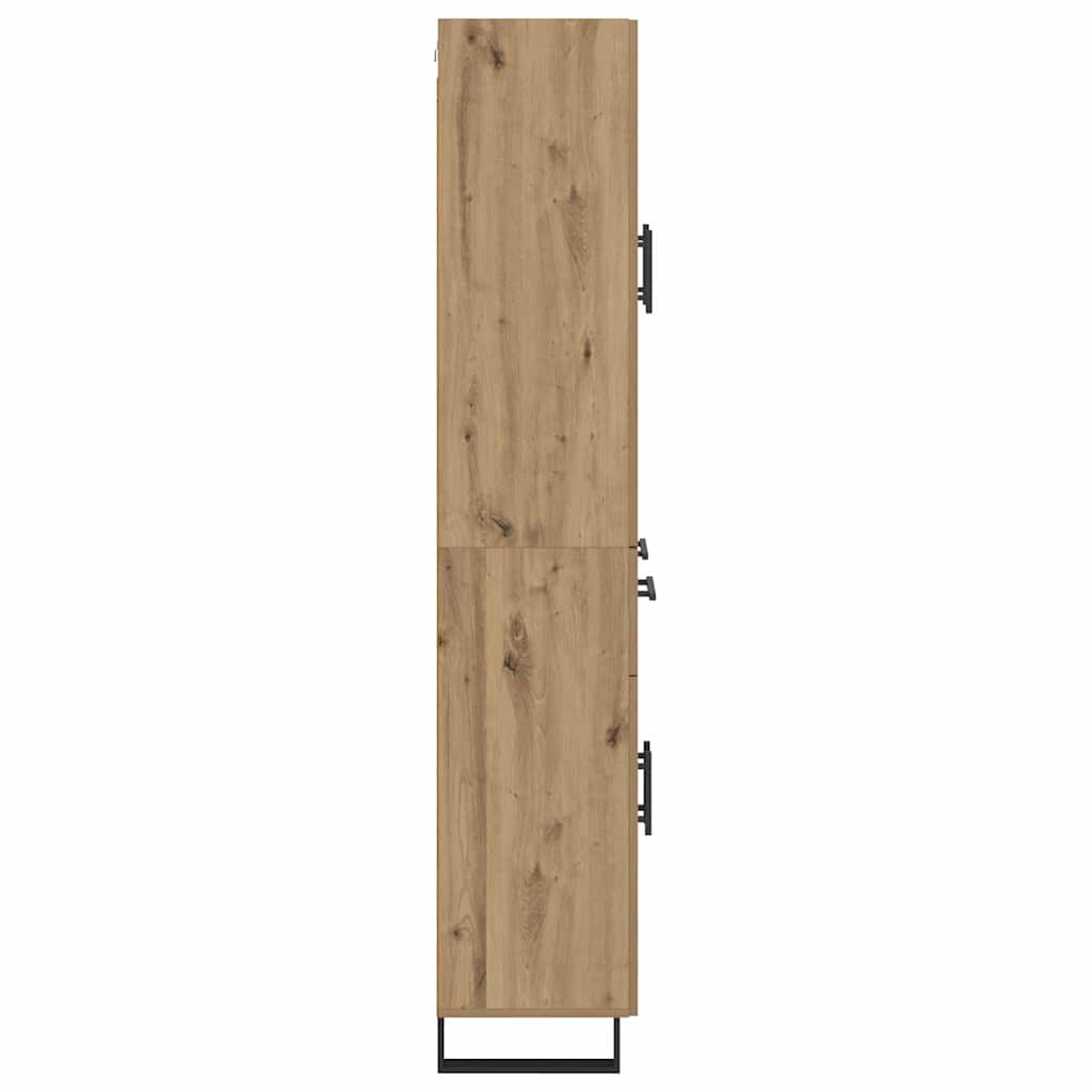Aukštas spintelė 2 pcs Amatininkų ąžuolas 69,5 x 34 x 180 cm
