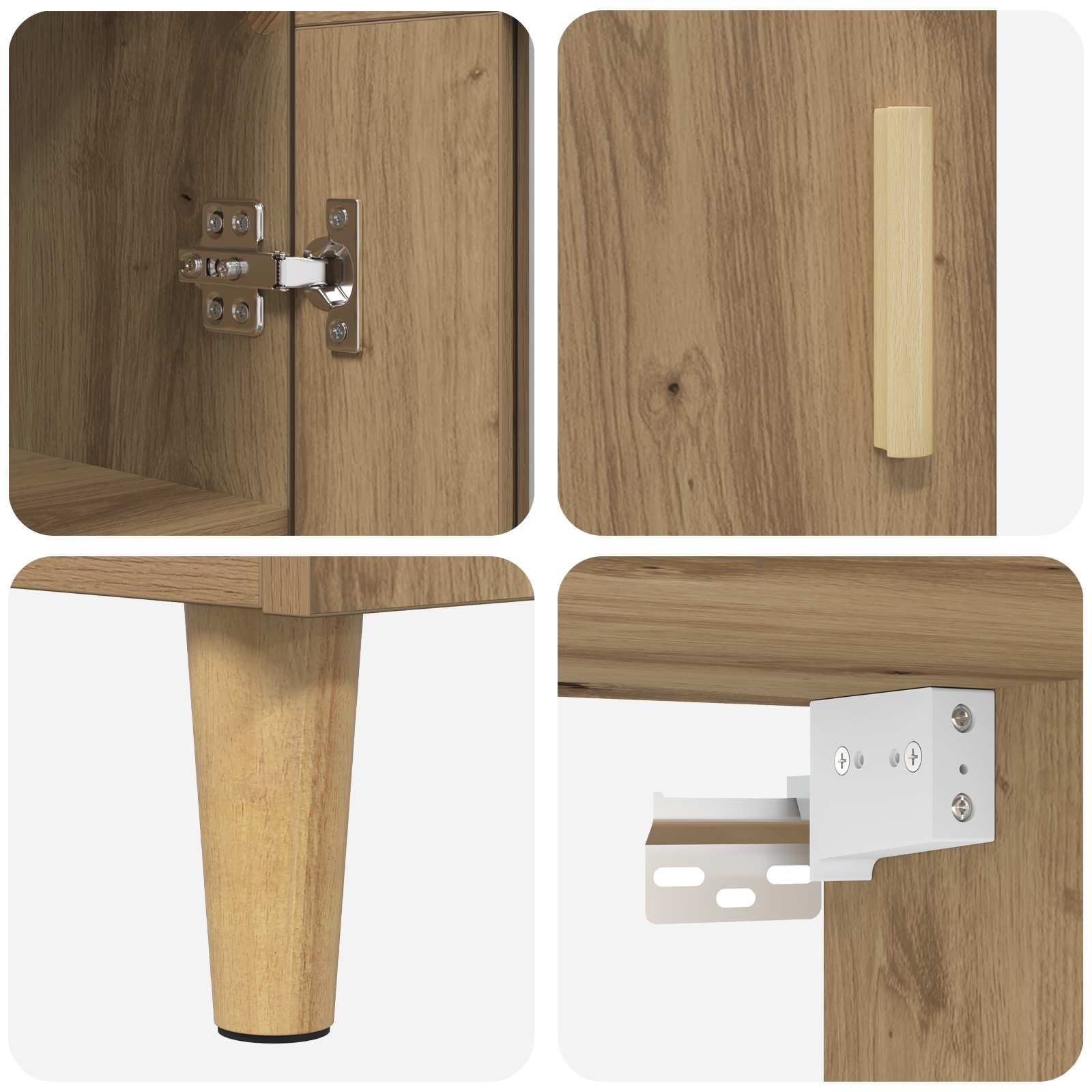 Highboard Artisan oak 69.5 x 34 x 180 cm