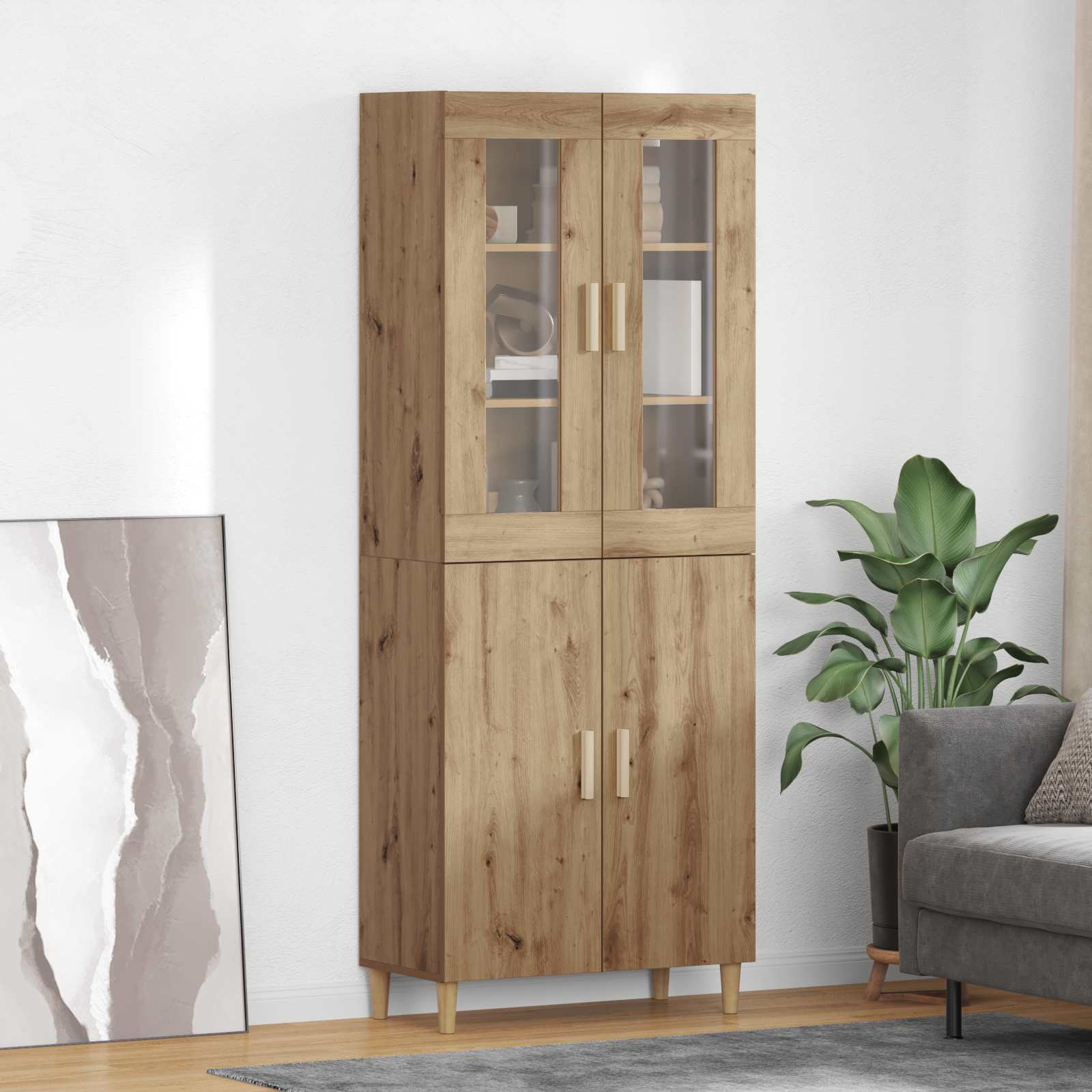 Highboard Artisan oak 69.5 x 34 x 180 cm