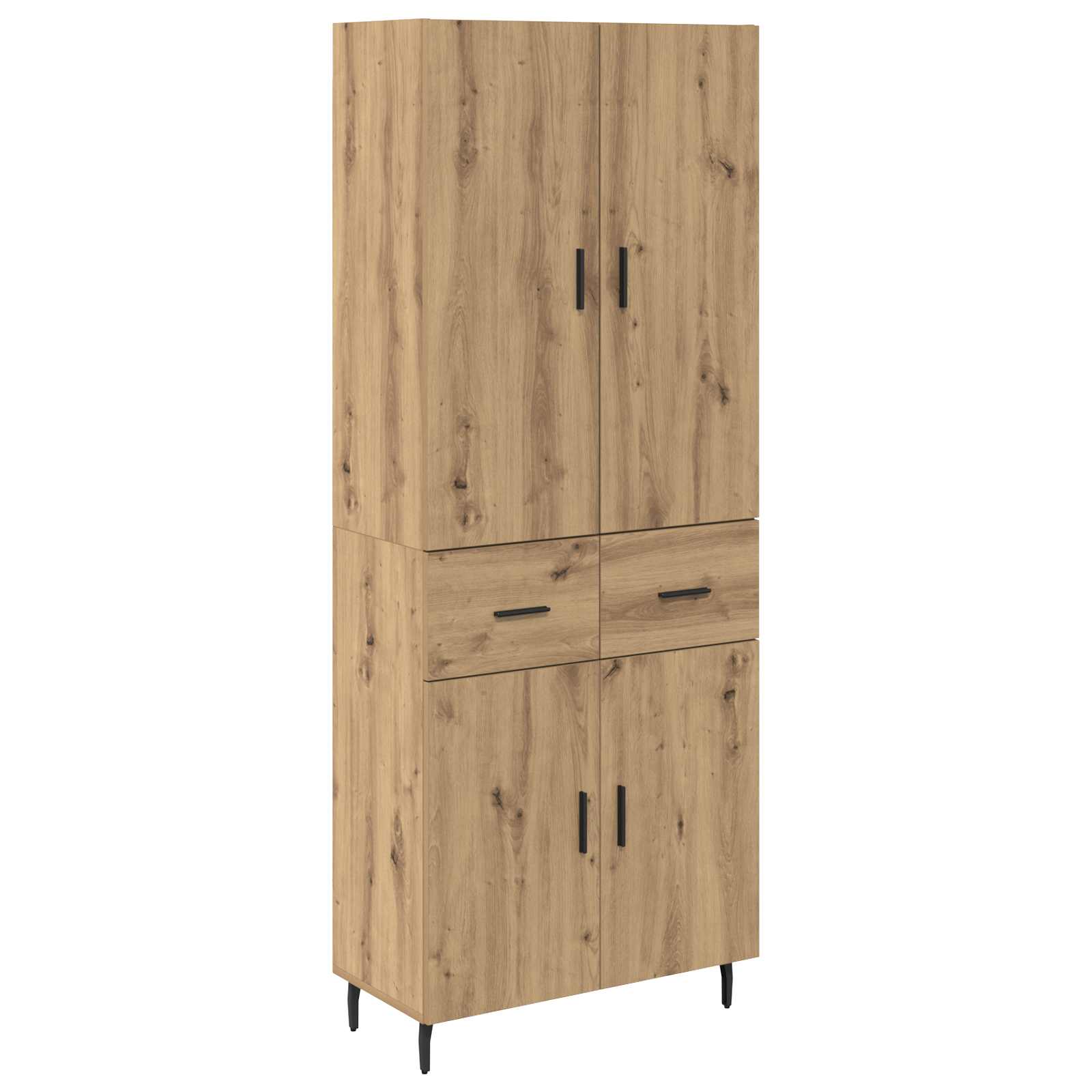 Aukštas spintelė 2 pcs Amatininkų ąžuolas 69,5 x 34 x 180 cm