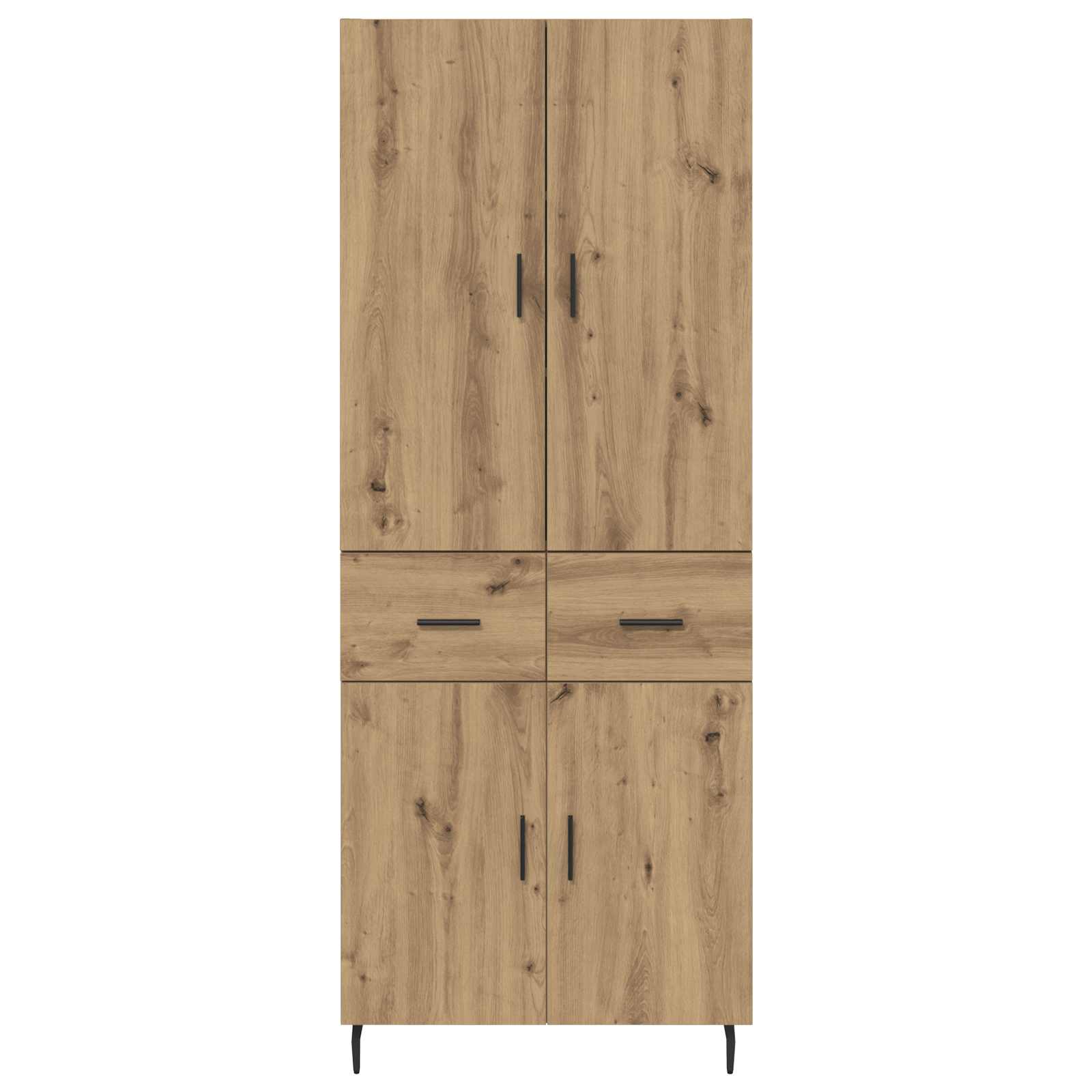 Aukštas spintelė 2 pcs Amatininkų ąžuolas 69,5 x 34 x 180 cm
