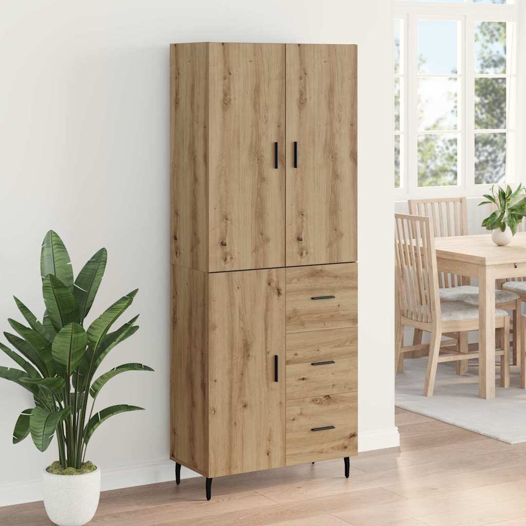 Aukštas spintelė 2 pcs Amatininkų ąžuolas 69,5 x 34 x 180 cm