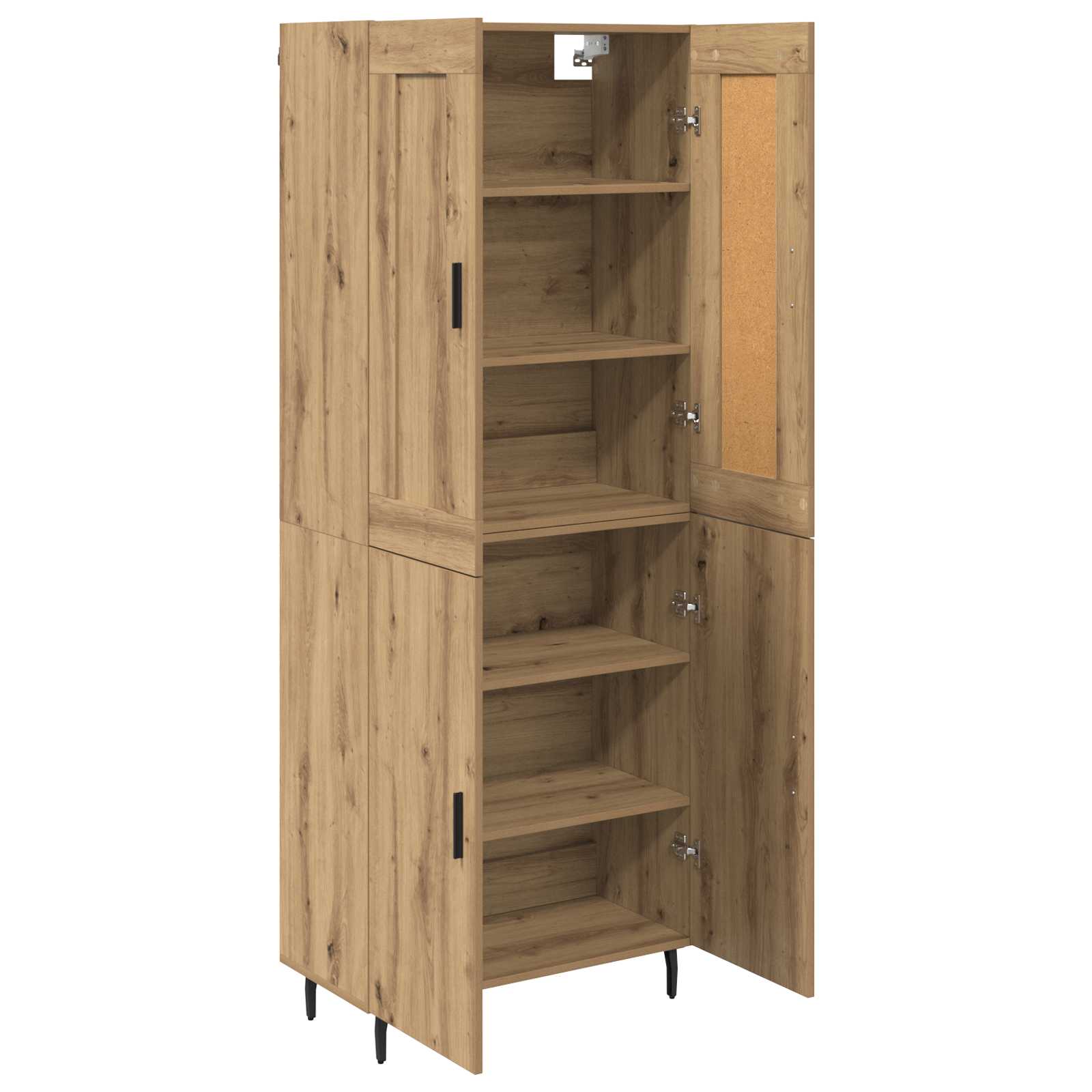 Aukštas spintelė 2 pcs Amatininkų ąžuolas 69,5 x 34 x 180 cm