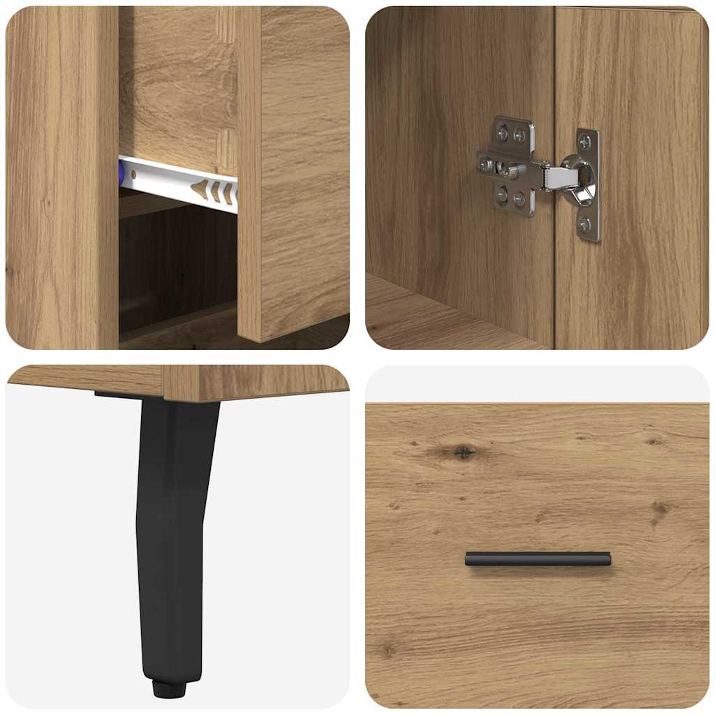 High Cabinet Artisan Oak 34.5 x 34 x 180 cm