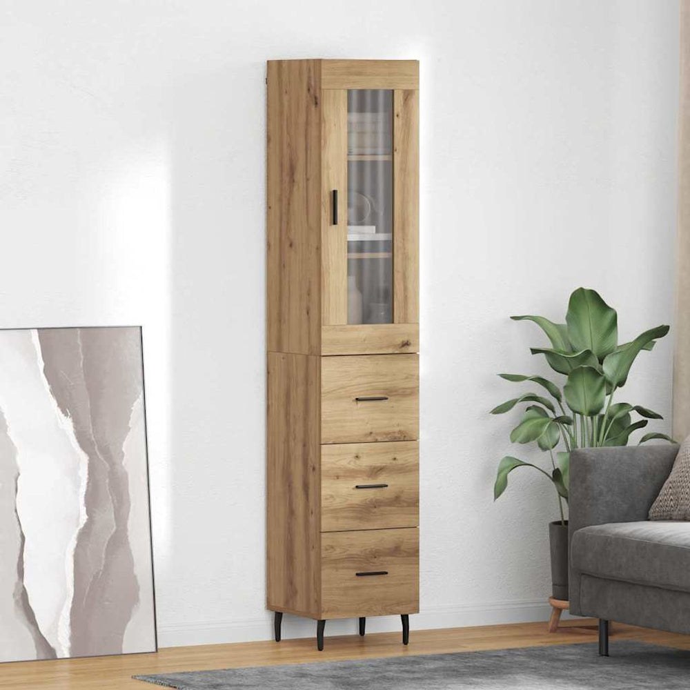 High Cabinet Artisan Oak 34.5 x 34 x 180 cm