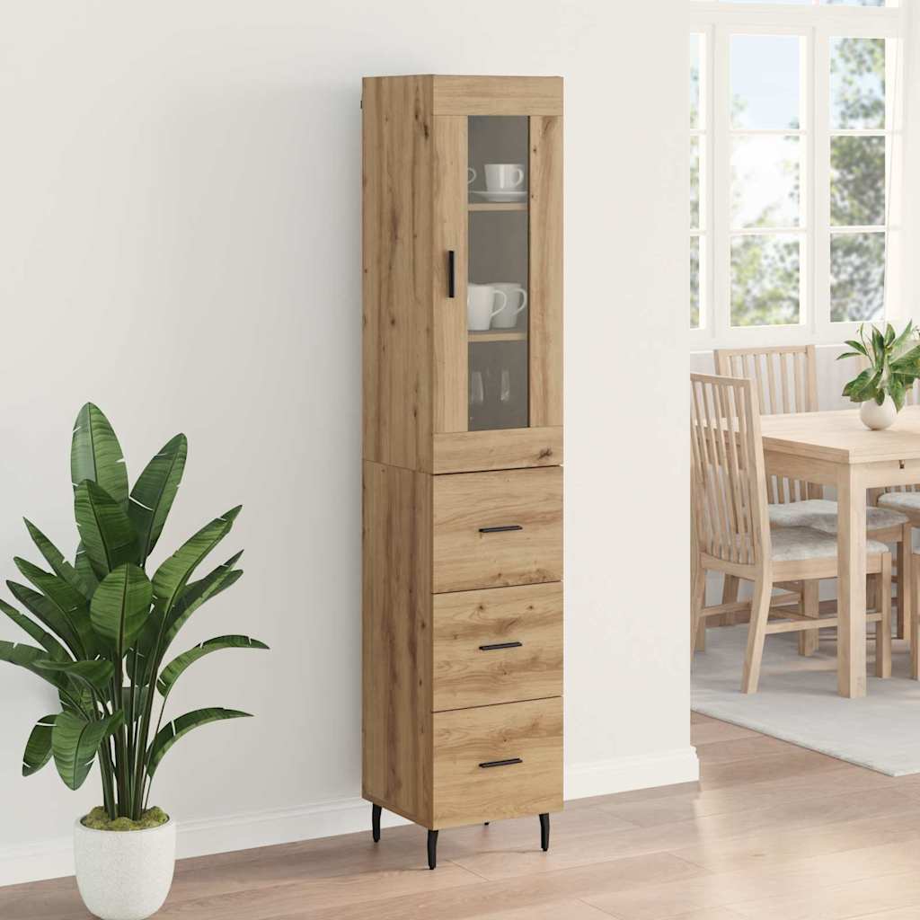 High Cabinet Artisan Oak 34.5 x 34 x 180 cm
