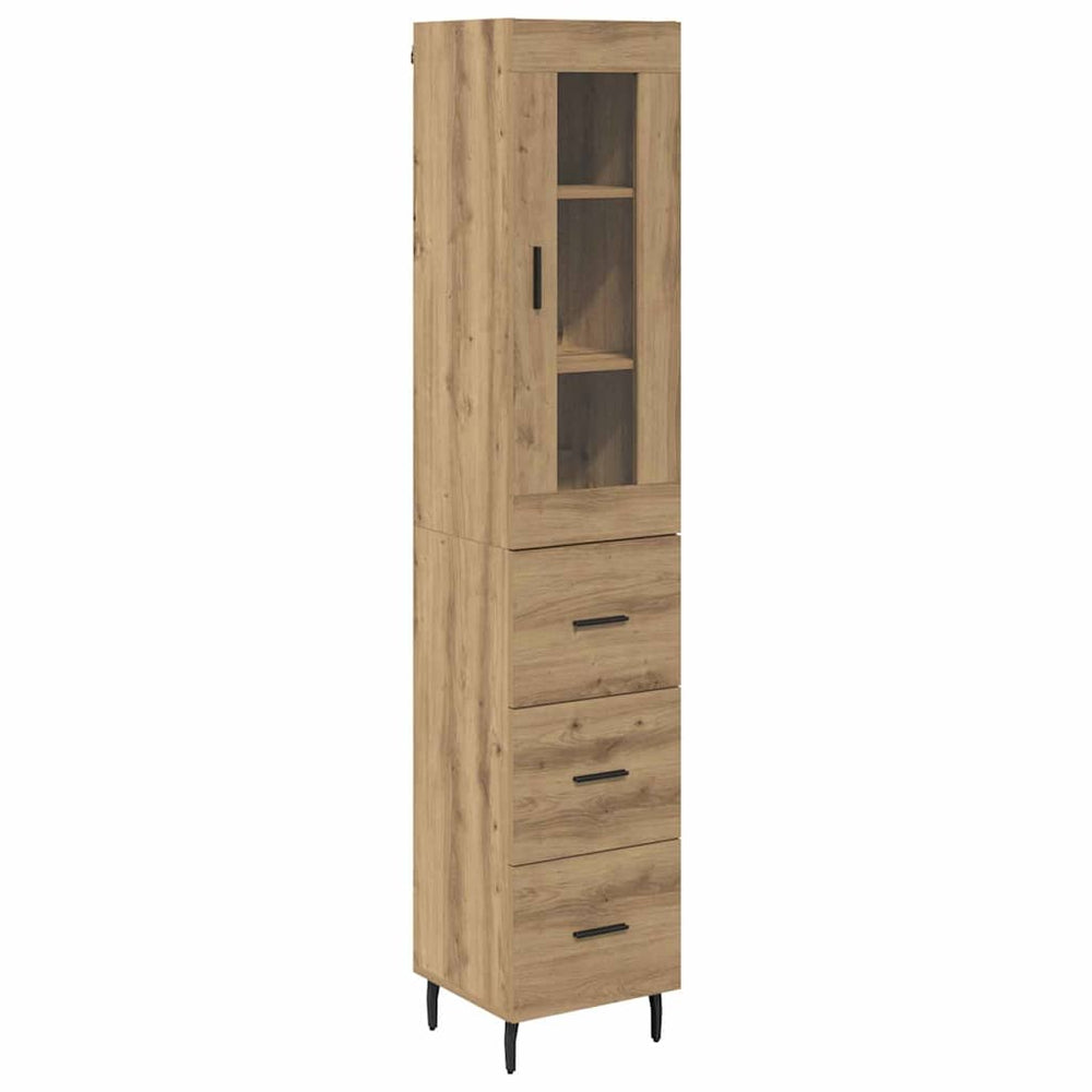 High Cabinet Artisan Oak 34.5 x 34 x 180 cm