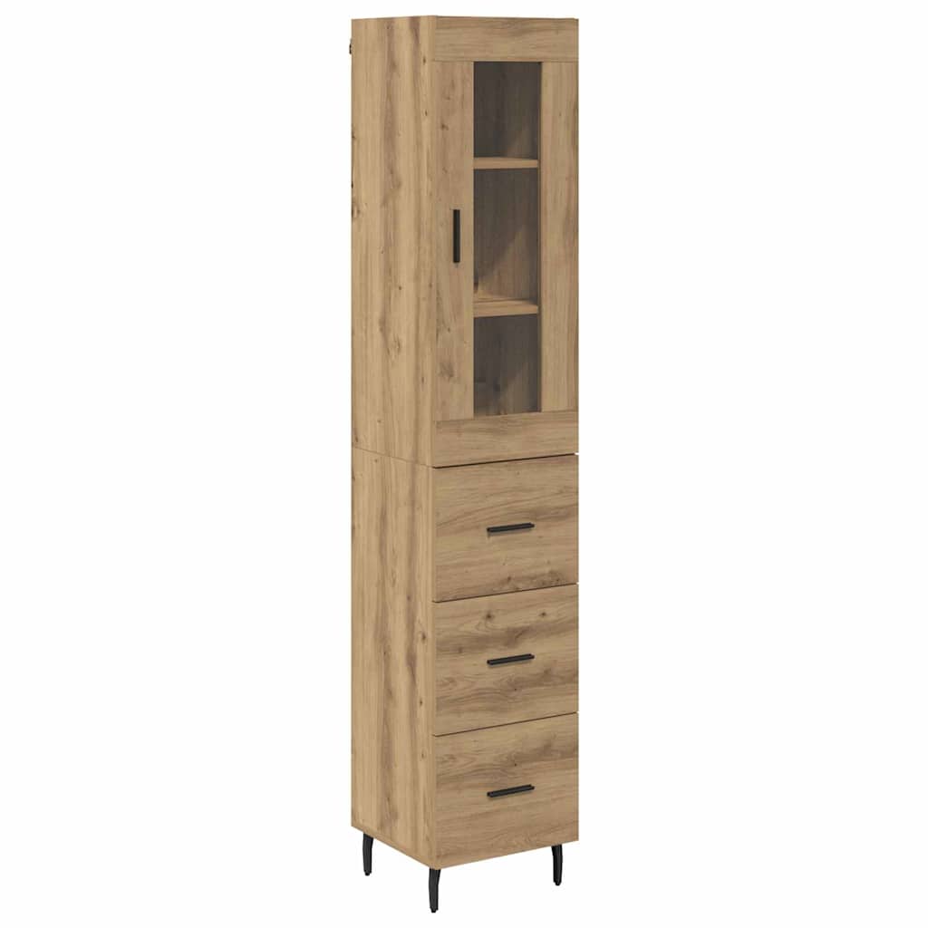High Cabinet Artisan Oak 34.5 x 34 x 180 cm