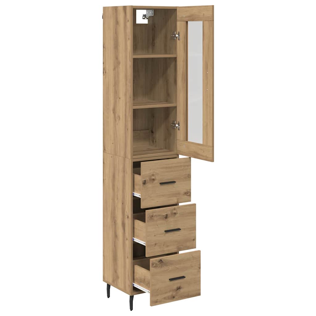 High Cabinet Artisan Oak 34.5 x 34 x 180 cm