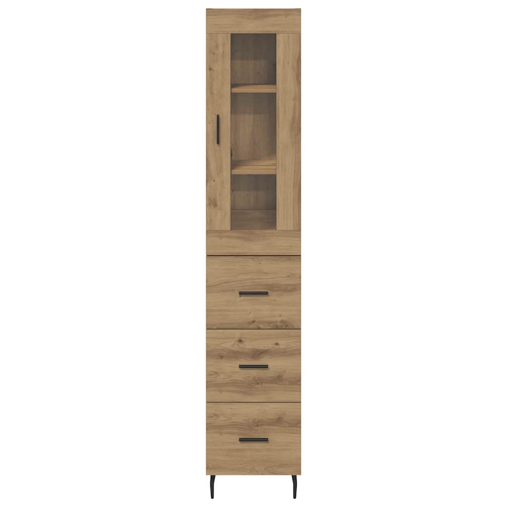 High Cabinet Artisan Oak 34.5 x 34 x 180 cm