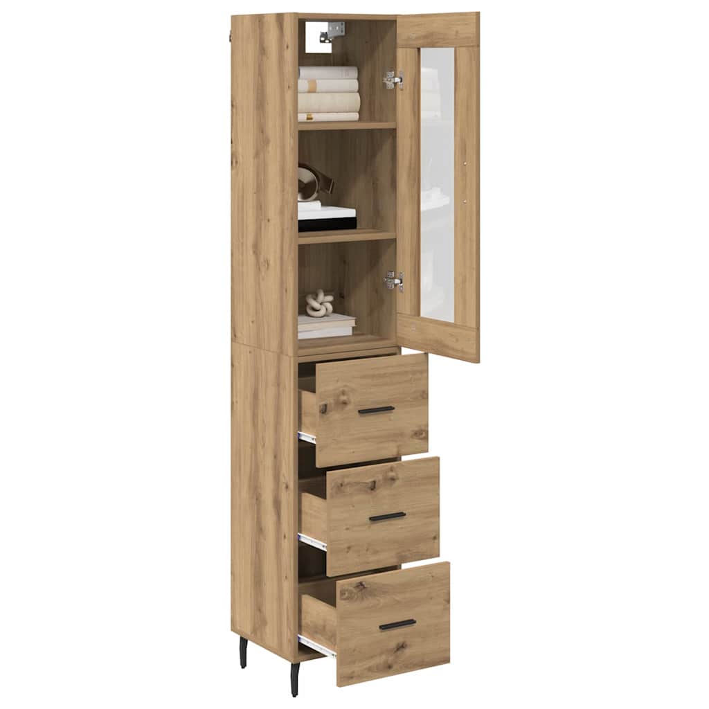 High Cabinet Artisan Oak 34.5 x 34 x 180 cm