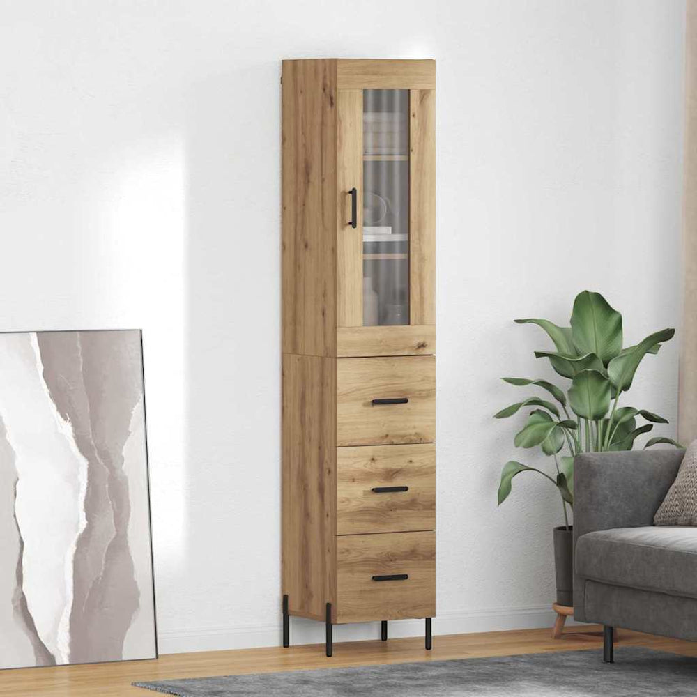 Tall cabinet Artisan oak 34.5 x 34 x 180 cm