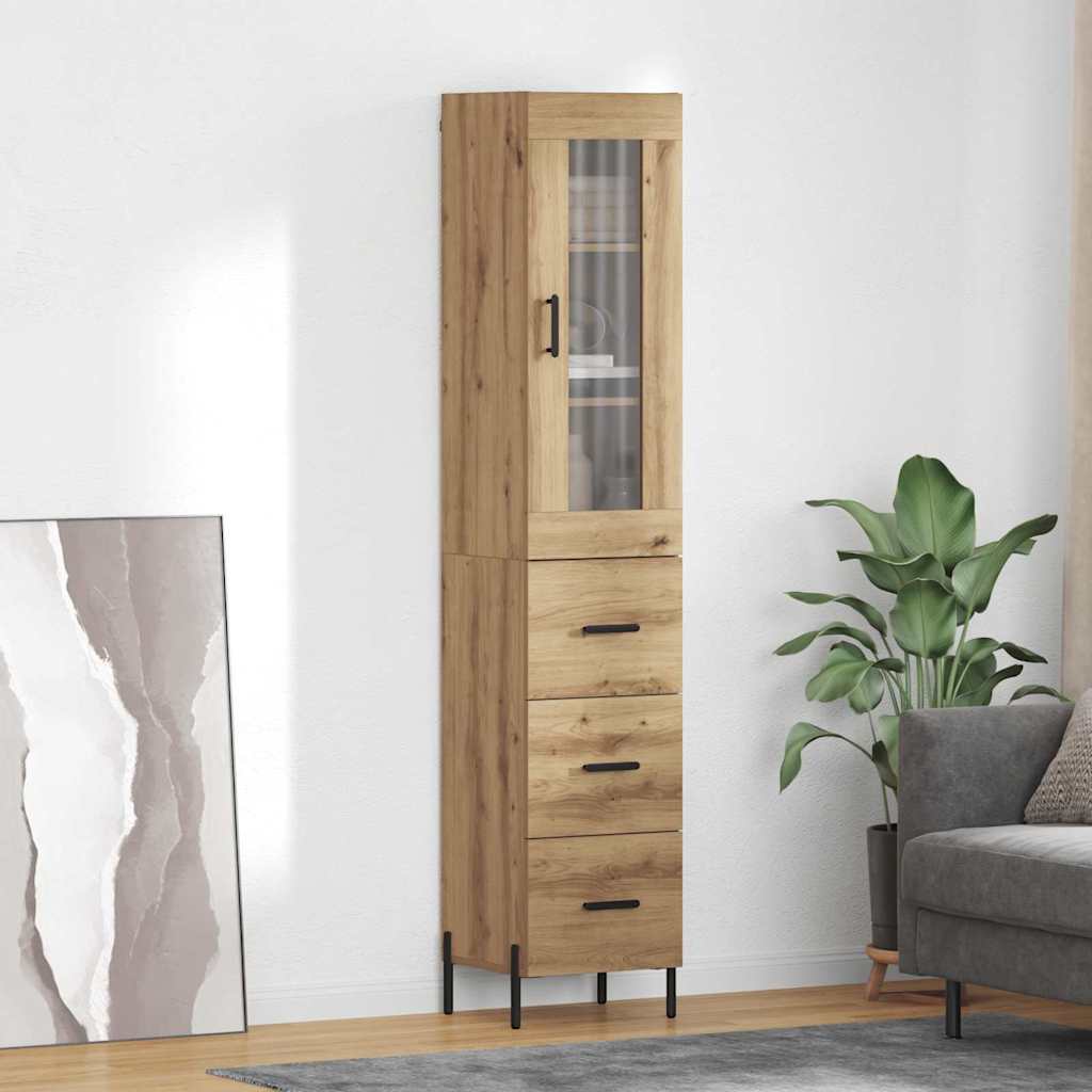 Tall cabinet Artisan oak 34.5 x 34 x 180 cm