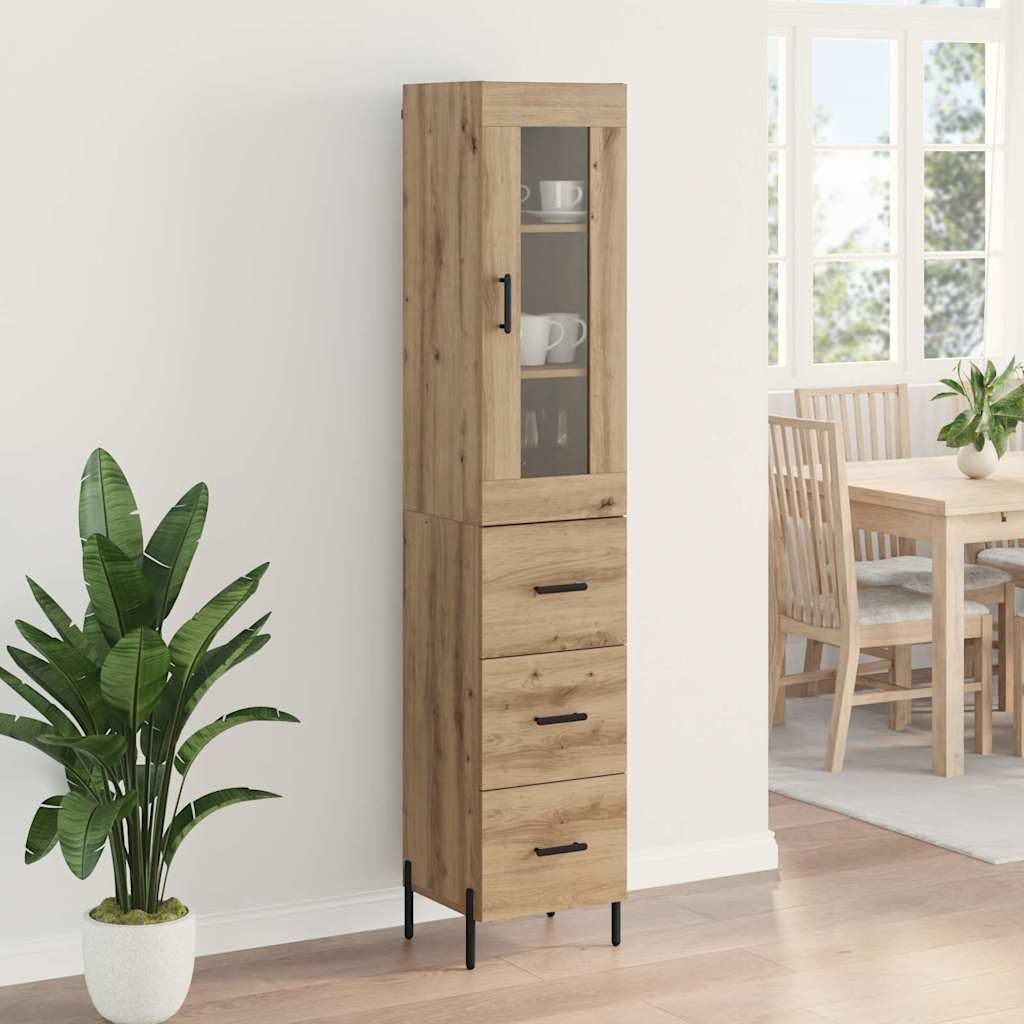 Tall cabinet Artisan oak 34.5 x 34 x 180 cm