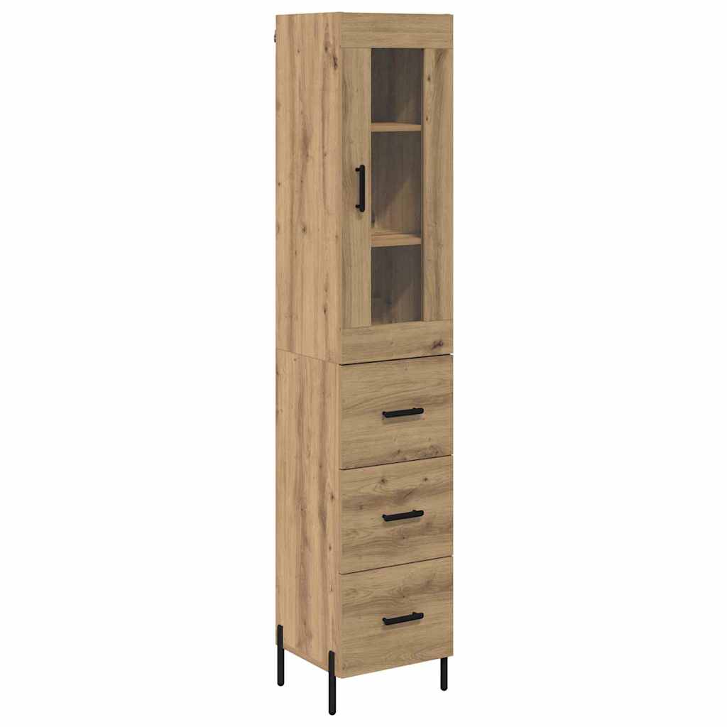Tall cabinet Artisan oak 34.5 x 34 x 180 cm