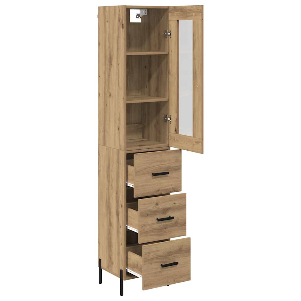 Tall cabinet Artisan oak 34.5 x 34 x 180 cm