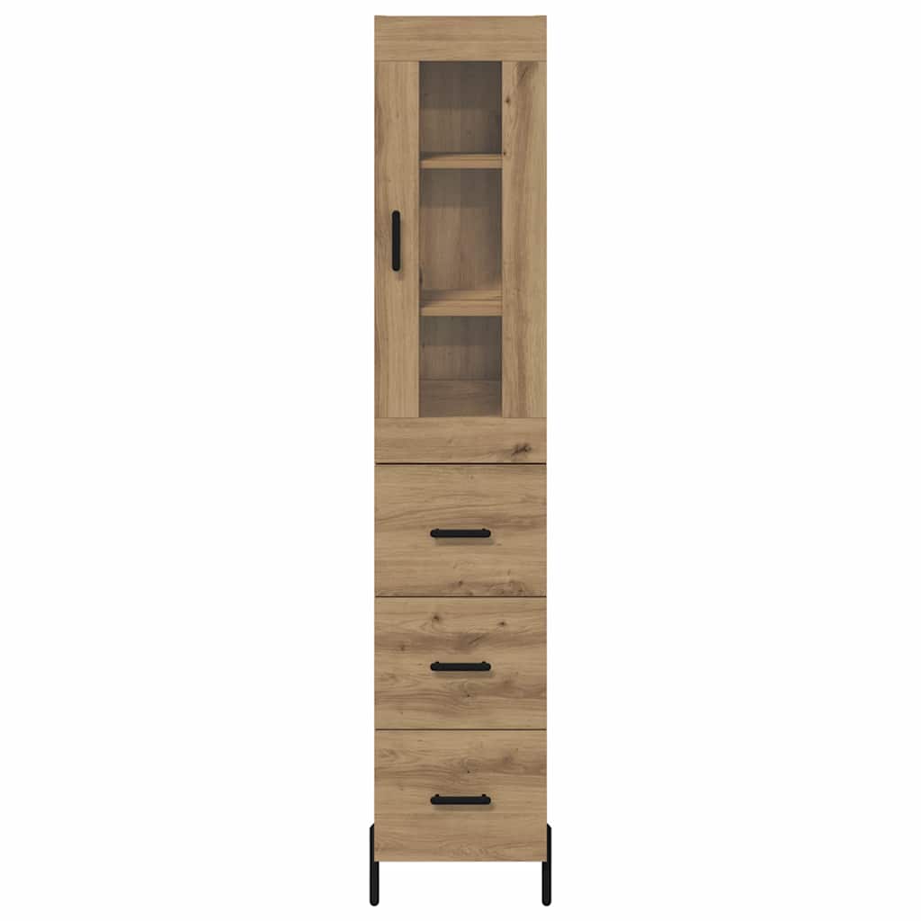 Tall cabinet Artisan oak 34.5 x 34 x 180 cm