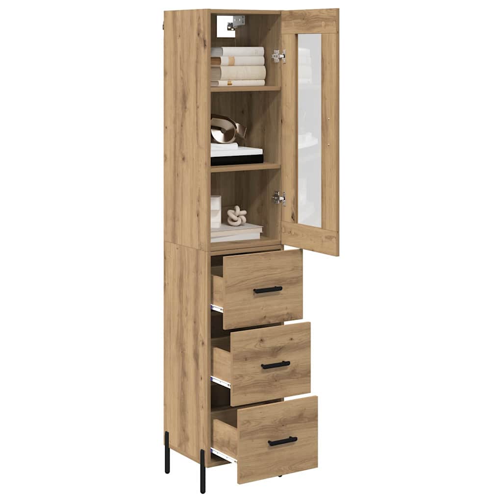 Tall cabinet Artisan oak 34.5 x 34 x 180 cm