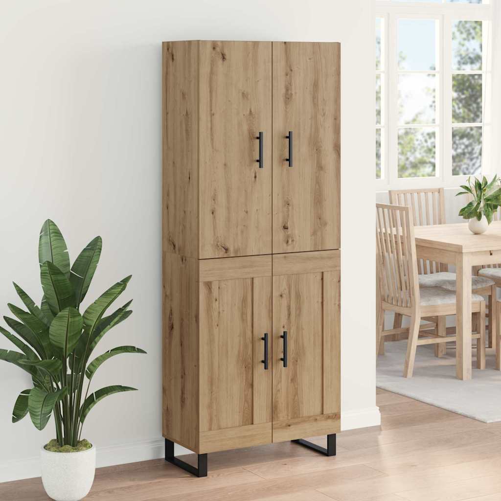 Aukštas spintelė 2 pcs Amatininkų ąžuolas 69,5 x 34 x 180 cm