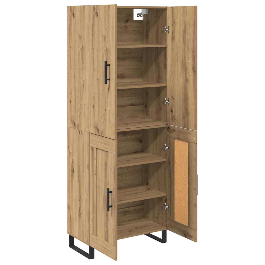 Aukštas spintelė 2 pcs Amatininkų ąžuolas 69,5 x 34 x 180 cm