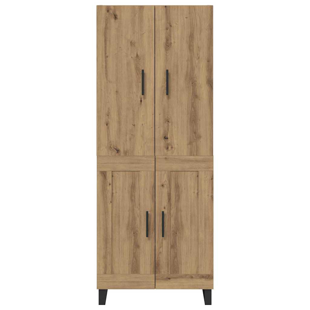 Aukštas spintelė 2 pcs Amatininkų ąžuolas 69,5 x 34 x 180 cm