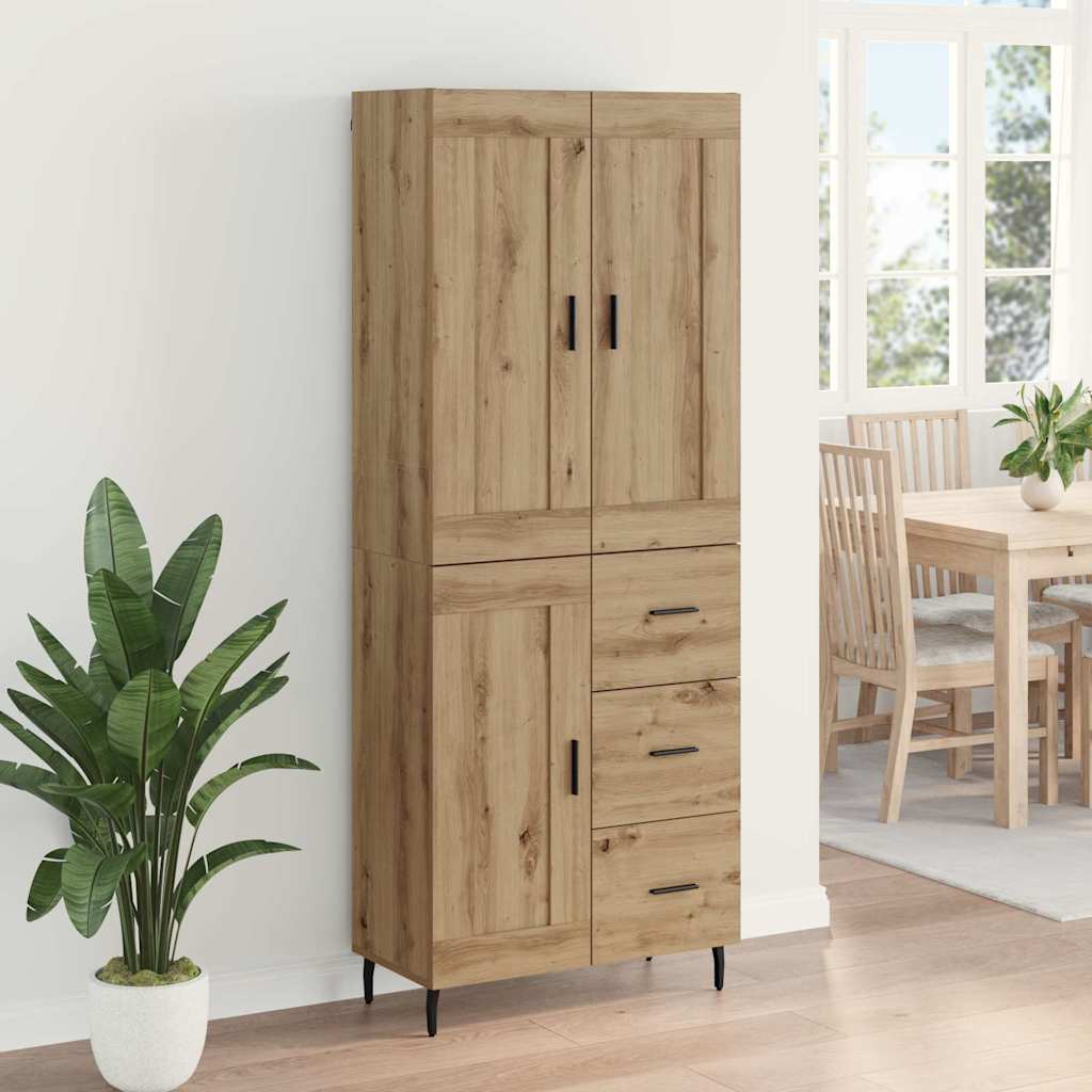 Aukštas spintelė 2 pcs Amatininkų ąžuolas 69,5 x 34 x 180 cm