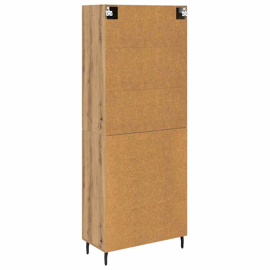 Aukštas spintelė 2 pcs Amatininkų ąžuolas 69,5 x 34 x 180 cm