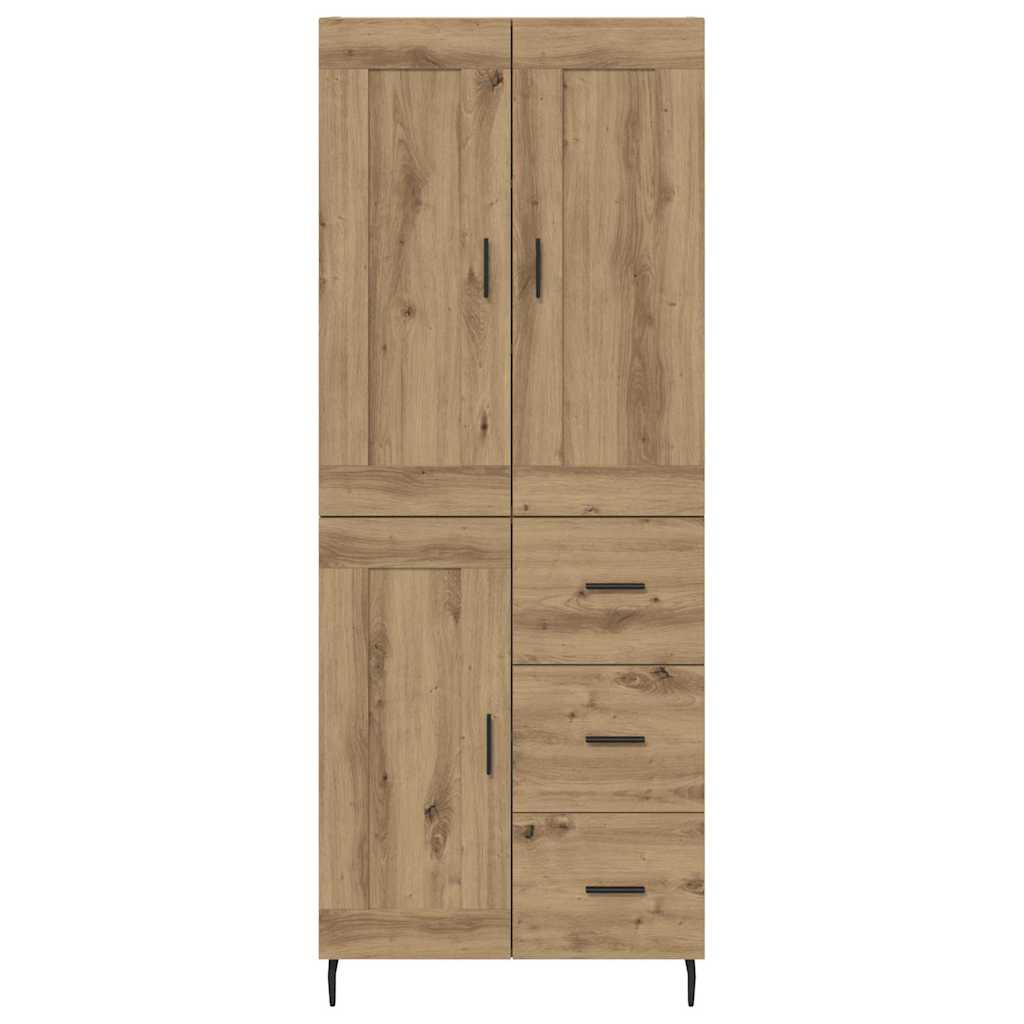 Aukštas spintelė 2 pcs Amatininkų ąžuolas 69,5 x 34 x 180 cm