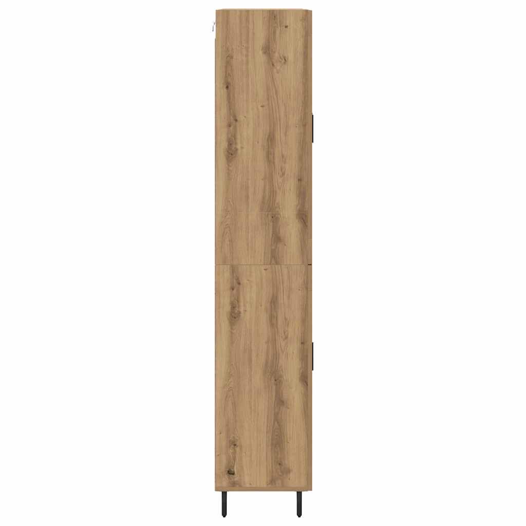 Aukštas spintelė 2 pcs Amatininkų ąžuolas 69,5 x 34 x 180 cm
