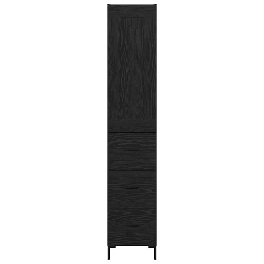 Augsts skapītis ar atvilktni Melns ozols 34,5 x 34 x 180 cm