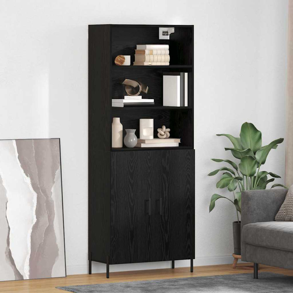 Highboard 2 pcs Black oak 69.5 x 34 x 180 cm