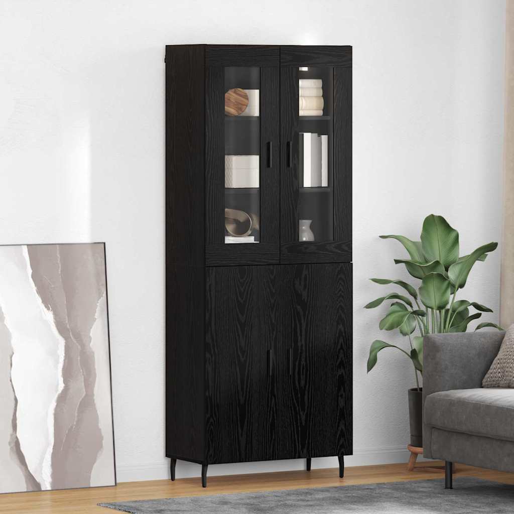 Augsts skapis Melns ozols 69,5 x 34 x 180 cm