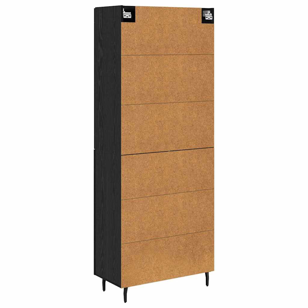Augsts skapis Melns ozols 69,5 x 34 x 180 cm