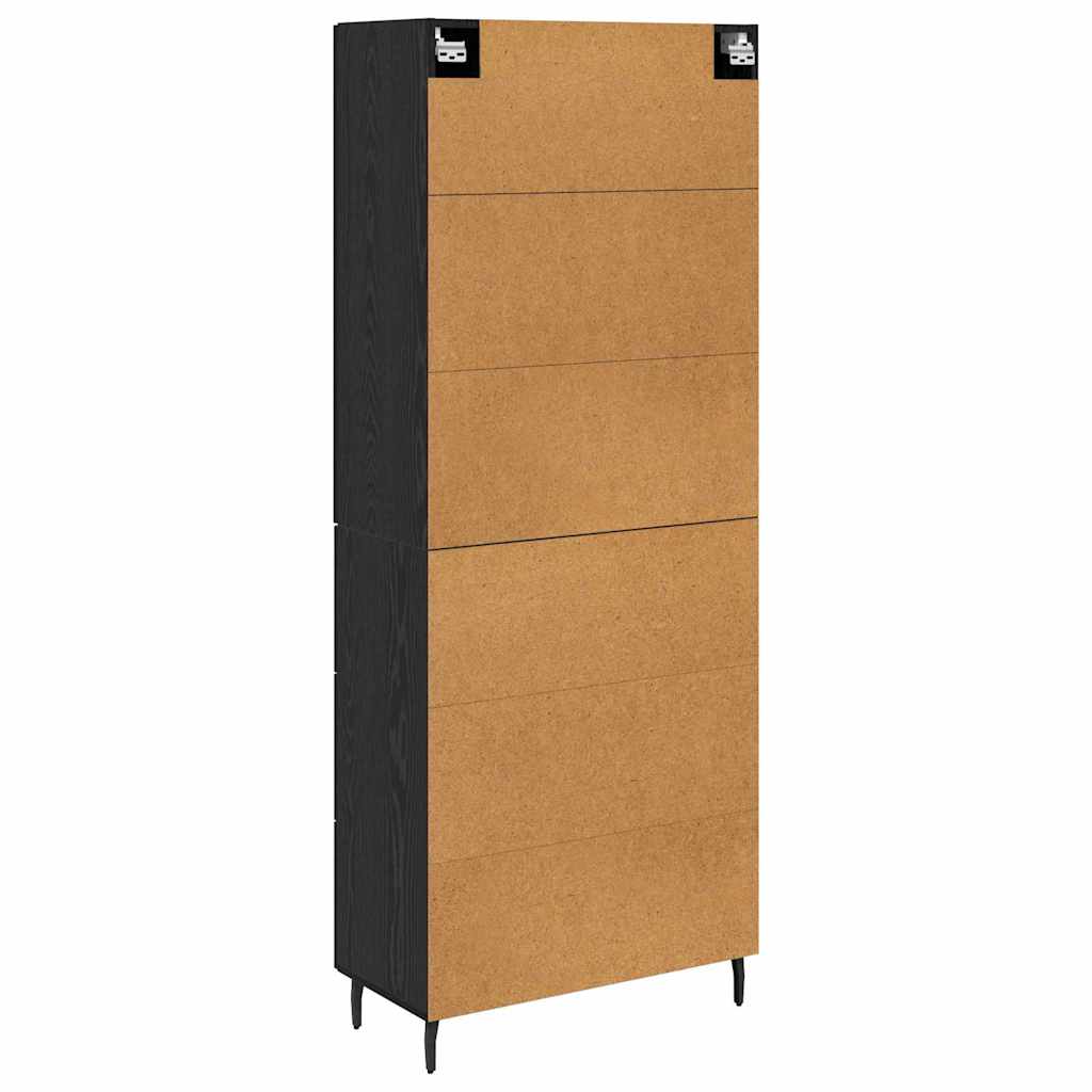 Highboard 2 pcs black oak 69.5 x 34 x 180 cm