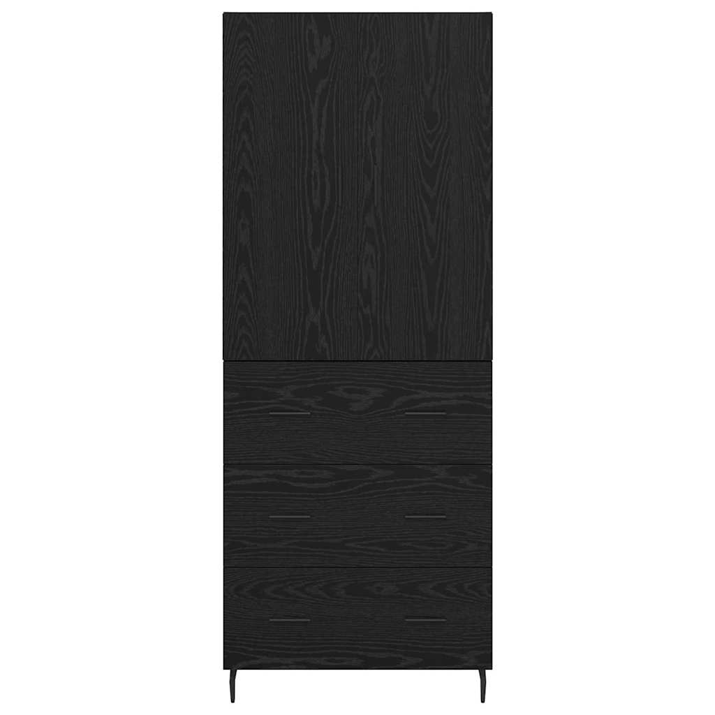 Highboard 2 pcs black oak 69.5 x 34 x 180 cm