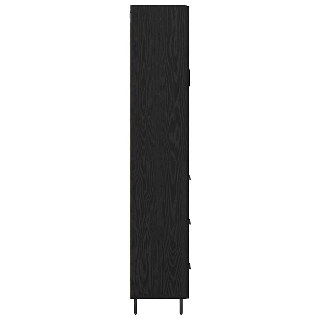 Highboard 2 pcs black oak 69.5 x 34 x 180 cm