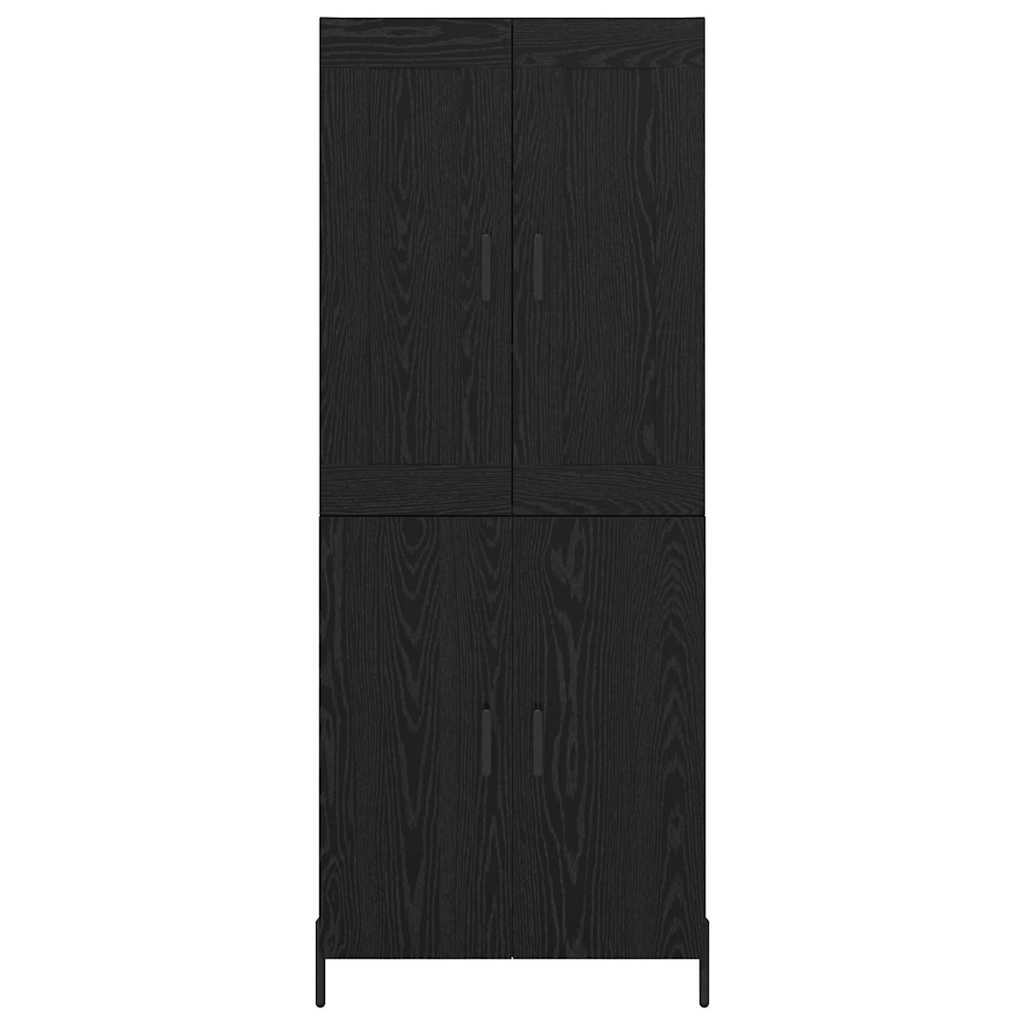 Augsts skapis 2 gab. Melns ozols 69,5 x 34 x 180 cm