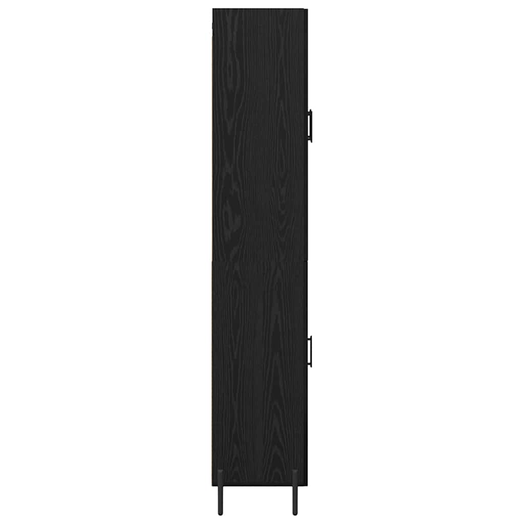 Augsts skapis 2 gab. Melns ozols 69,5 x 34 x 180 cm